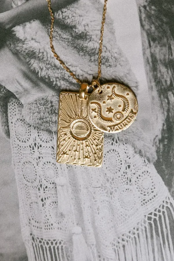Gold Taurus Stargazer Zodiac Necklace Cheap