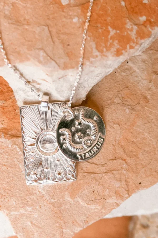 Silver Taurus Stargazer Zodiac Necklace Store