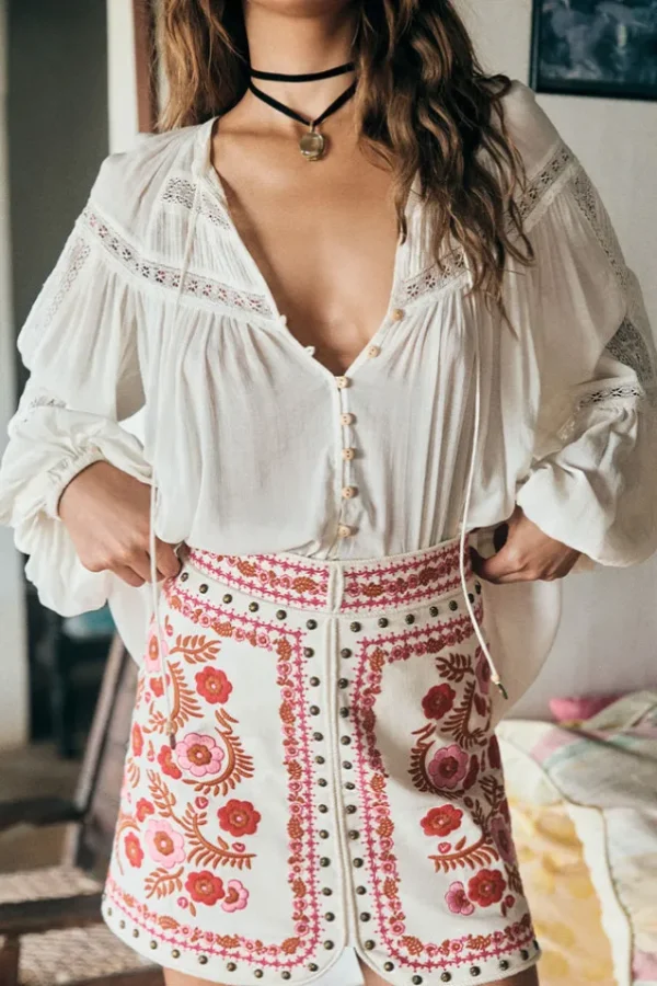 White Teodora Blouse Hot