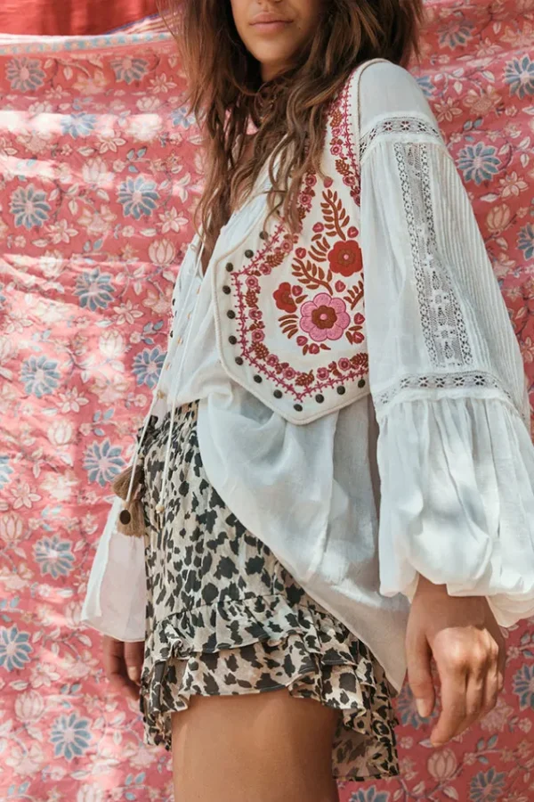 White Teodora Blouse Hot