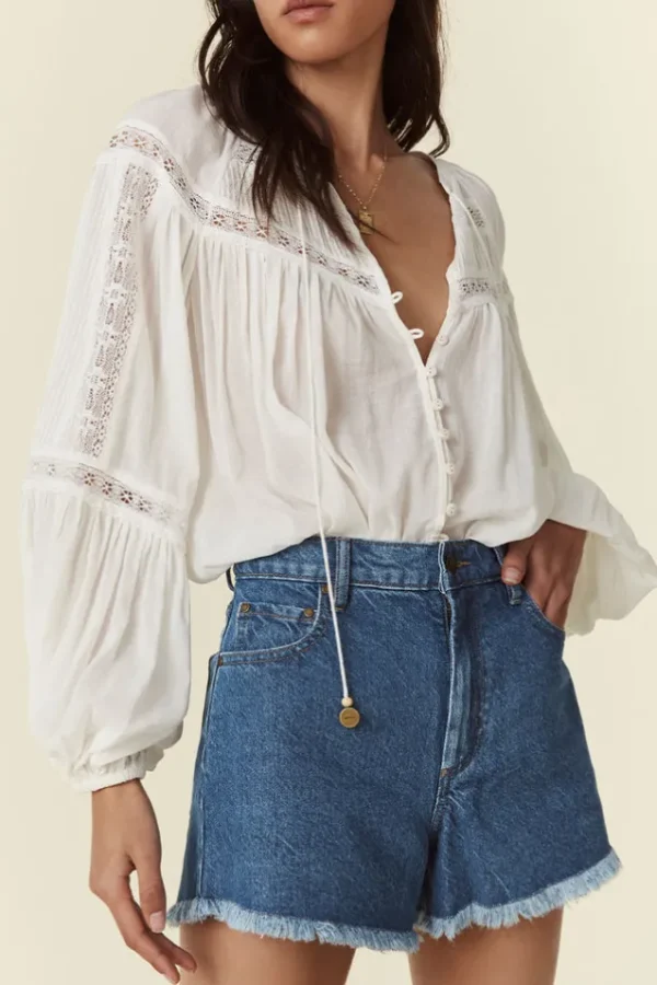 White Teodora Blouse Best Sale
