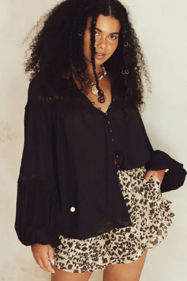 Black Teodora Blouse Sale