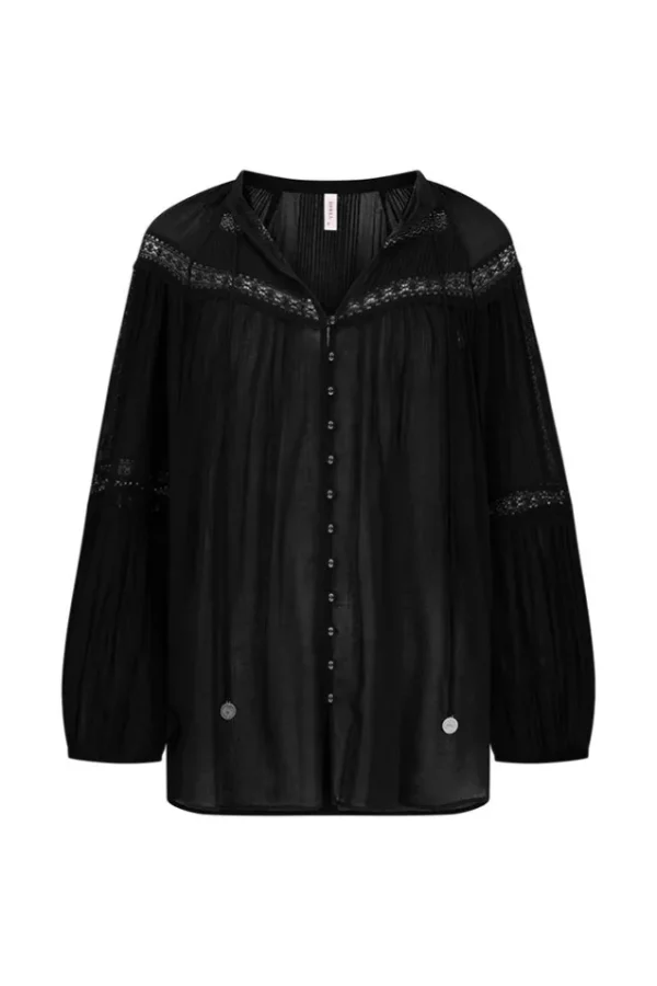 Black Teodora Blouse Sale