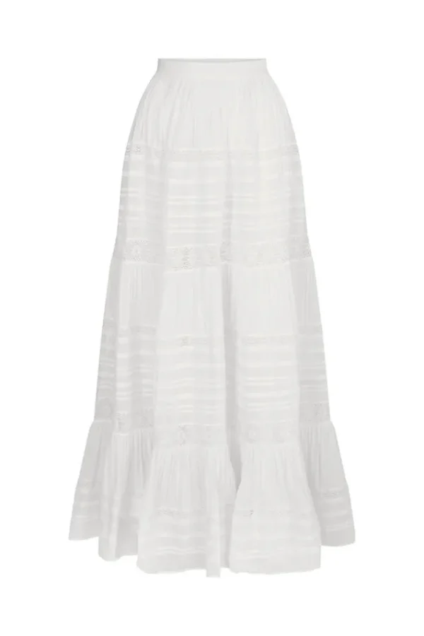 White Teodora Maxi Skirt Hot