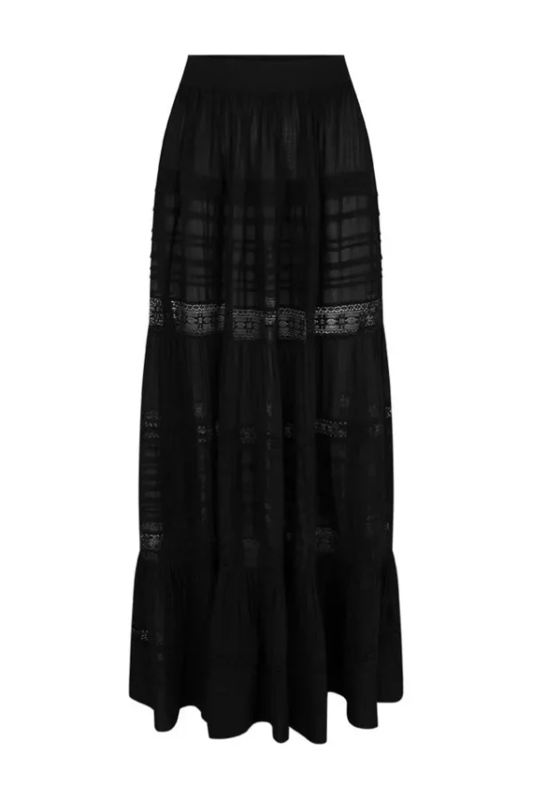 Black Teodora Maxi Skirt Outlet