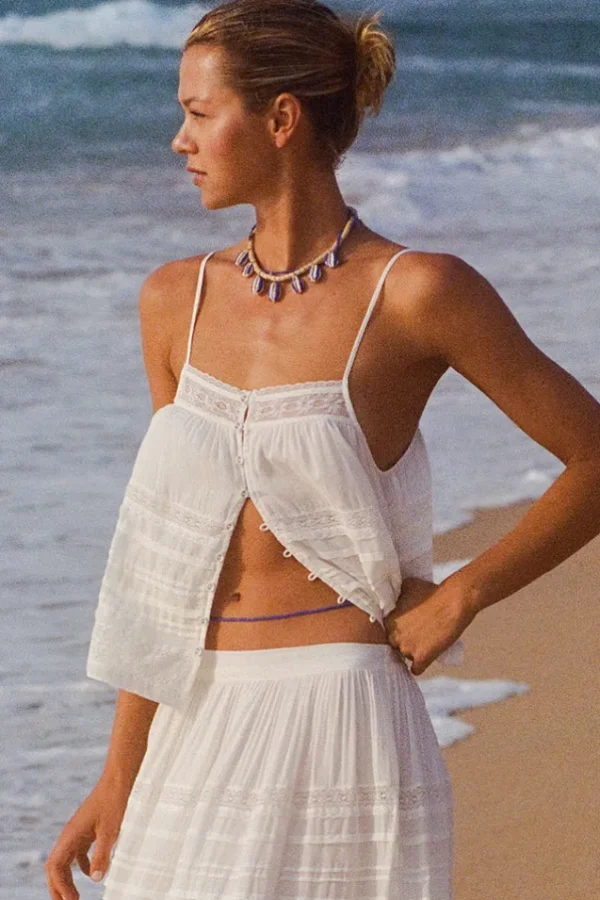 White Teodora Strappy Top Online