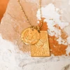 Gold Virgo Stargazer Zodiac Necklace Hot