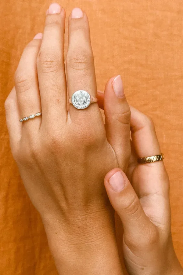 Sterling Silver Virgo Stargazer Zodiac Ring Fashion