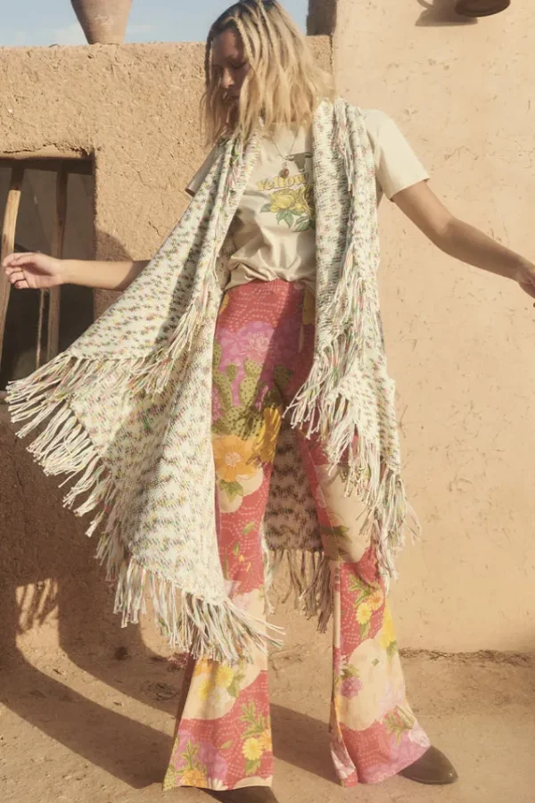 Rainbow Watercolour Poncho Outlet